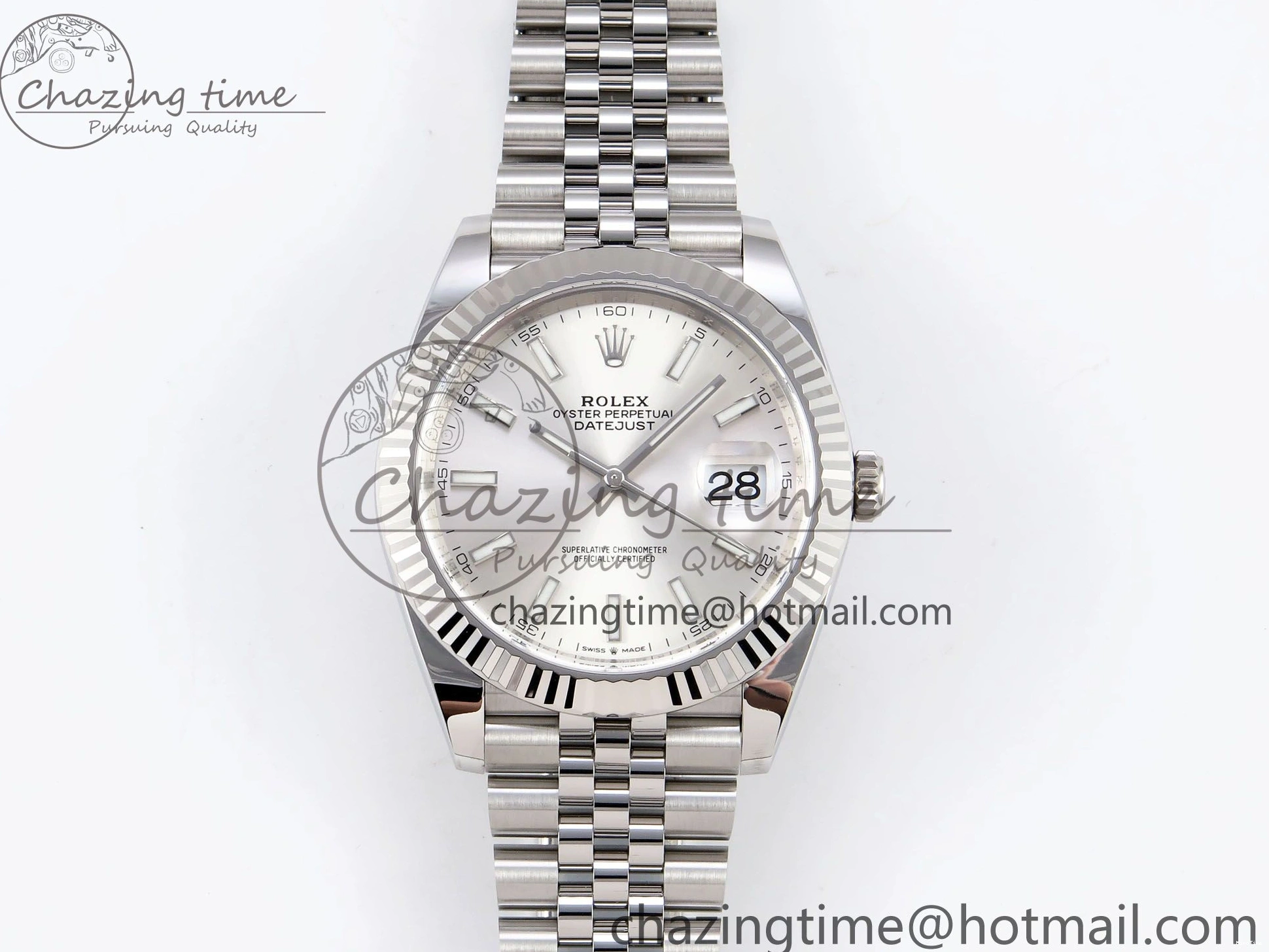 MiroTime 0331 Neat DateJust 41 126334 C+F 1:1 Best Edition 904L Steel Silver Dial on SS Jubilee Bracelet VR 1389
